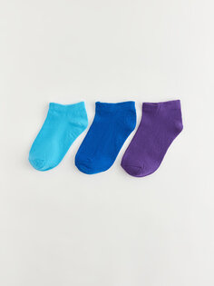 Базовые пинетки для девочек, носки, 3 предмета LCW ECO, синий