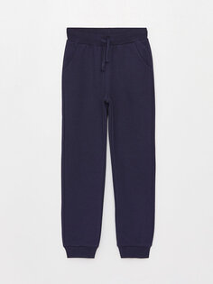Базовые спортивные штаны для девочек-джоггеров с эластичной резинкой на талии LCW Kids, темно-синий
