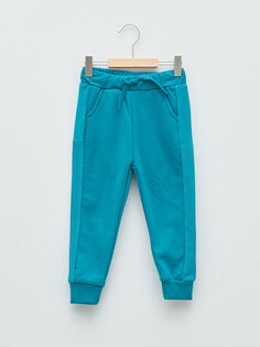 Базовые спортивные штаны-джоггеры для мальчика с эластичной резинкой на талии LCW baby, темный аквазеленый