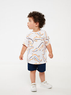 Базовые шорты для маленьких мальчиков с эластичной резинкой на талии LCW baby, темно-синий