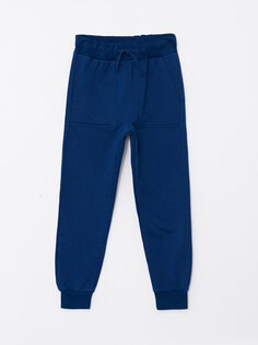 Базовые спортивные штаны для мальчиков с эластичной резинкой на талии LCW Kids, светло-темно-синий
