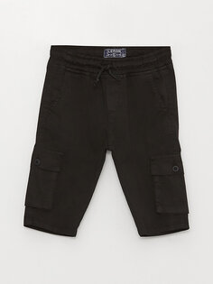 Базовые шорты-карго для мальчиков с эластичной резинкой на талии LEMON, черный