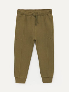 Базовые спортивные штаны-джоггеры для мальчика с эластичной резинкой на талии LCW baby, хаки