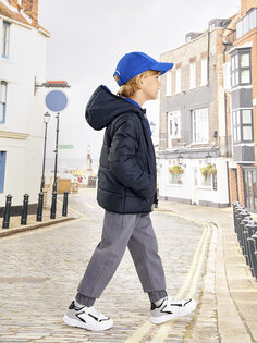Базовый пуховик для мальчика с капюшоном SOUTHBLUE, темно-синий