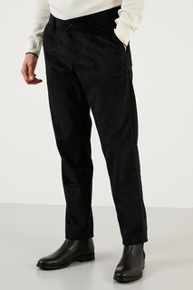 Бархатные брюки прямого кроя с нормальной талией и обычным кроем 645MERLIN Buratti, черный
