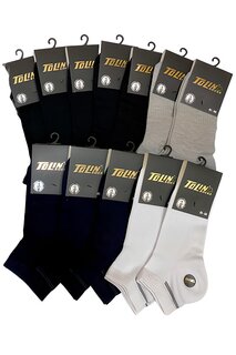 Бамбуковые мужские носки-пинетки, разные цвета, 12 шт. 10502 TOLIN