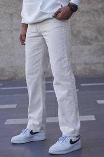 Бежевые мужские джинсовые брюки прямого кроя 6312 MADMEXT