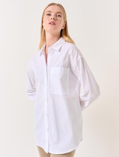 Белая тканая рубашка прямого кроя с длинными рукавами Jimmy Key
