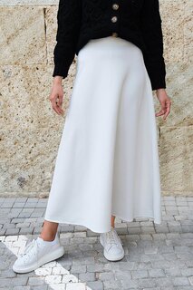 Белая юбка с эластичной резинкой на талии Locco