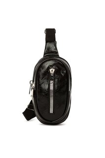 Блестящая сумка Diagonal на толстой молнии Bagmori, черный