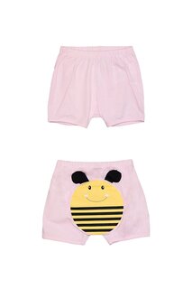 Бледно-розовые шорты для девочек с принтом пчел Lovetti