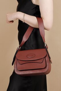 Бордово-красная платиновая женская сумка на плечо из натуральной кожи небольшого размера K8365 GÖNDERİ(R)
