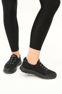 Гибкая черно-черная комфортная спортивная обувь Walkway
