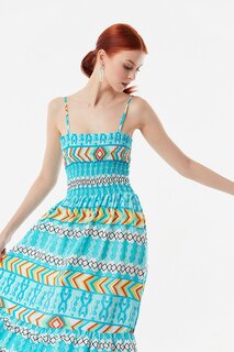 Двойное платье-рубашка с этническим узором Fullamoda, синий
