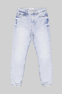 Голубые джинсовые брюки скинни с высокой талией Judy C 4521-170 CROSS JEANS