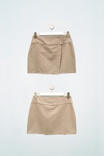 Двубортная мини-юбка с каменными пуговицами FOR YOU MODA