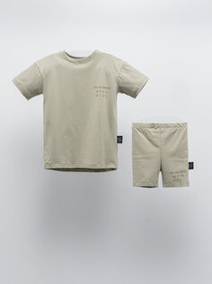 Детская футболка и шорты с круглым вырезом и короткими рукавами с принтом, упаковка из 2 шт. Moi Noi