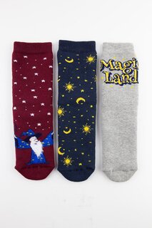 Детские носки-полотенца с противоскользящей подошвой со звездами из 3 предметов Bross