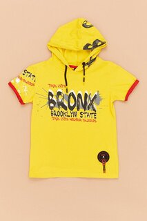 Детская футболка с капюшоном и принтом Bronx Fullamoda