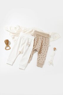 Детские спортивные штаны из двух частей с органическим рисунком жирафа и брюк BabyCosy Organic Wear