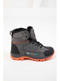 Детские треккинговые ботинки унисекс на молнии с кожаной отделкой Soho Exclusive, темно-серый