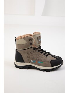 Детские треккинговые ботинки унисекс на молнии с кожаной отделкой Soho Exclusive, темно-бежевый
