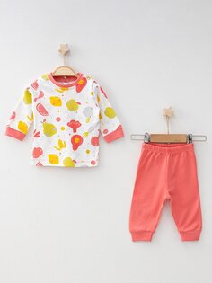 Детский пижамный комплект с фруктами и овощами 2405 MYHANNE, цветок граната