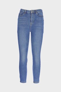 Джинсовые брюки скинни Judy среднего синего цвета с высокой талией C 4521-205 CROSS JEANS