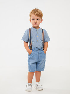 Джинсовые шорты и брюки с подтяжками для маленьких мальчиков Basic, 2 шт. LCW baby