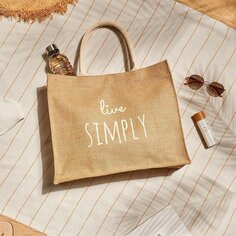 Джутовая сумка Live Simply 42 x 12 x 35 см Ocean Home Textile