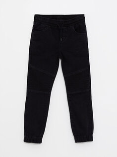 Джинсовые брюки-джоггеры приталенного кроя для мальчика с эластичной резинкой на талии LCW Kids