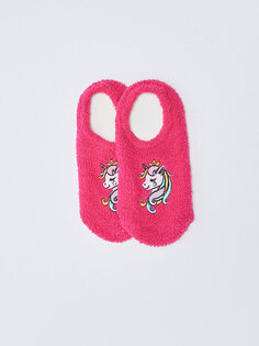 Домашние носки для девочек с вышивкой LCW Kids, розовый