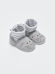 Домашняя обувь для маленьких мальчиков дошкольного возраста с носками с вышивкой LCW STEPS