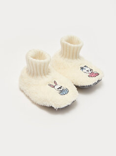 Домашние сапоги для маленьких девочек с детальной вышивкой Носки для малышей LCW STEPS