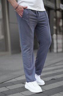 Дымчатые мужские спортивные штаны с открытыми штанинами 6515 MADMEXT