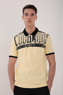 Желтая мужская футболка стандартного кроя с принтом «античный текст» TOMMYLIFE