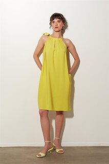 Желтое платье-миди с завязками SS23D4783SA Sherin