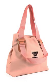 Женская водонепроницаемая сумка для школы и покупок с двойным ремешком большого размера (1559) Luwwe Bags, пудрово-розовый