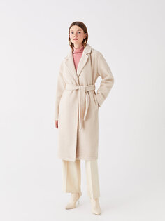 Женская куртка с воротником, простое пальто LCWAIKIKI Classic, светло-серый
