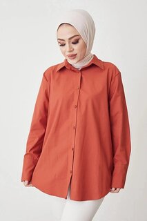 Женская длинная базовая рубашка широкого кроя в стиле хиджаб HZL24W-BD139001 hazelin