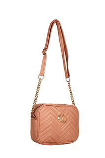 Женская повседневная сумка на плечо с полуцепочным ремнем (20551) Luwwe Bags, пудрово-розовый