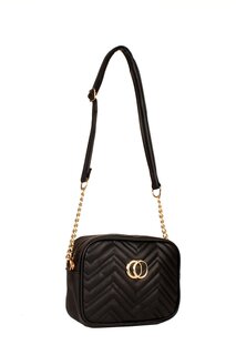 Женская повседневная сумка на плечо с полуцепочным ремнем (20551) Luwwe Bags, черный
