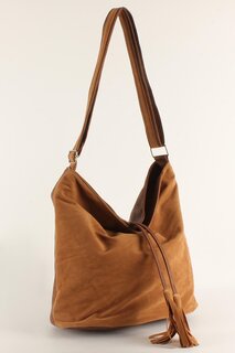 Женская повседневная сумка через плечо из мягкой двусторонней нубуковой ткани (10409) Luwwe Bags, браун-тан