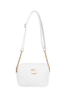 Женская повседневная сумка на плечо с полуцепочным ремнем (20551) Luwwe Bags, белый