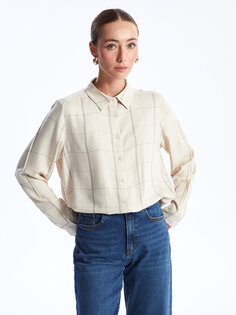 Женская рубашка в клетку с длинным рукавом LCWAIKIKI Classic