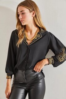 Женская рубашка с вышитым воротником SHADE