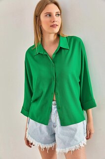 Женская рубашка с рукавами «летучая мышь» 4608 SHADE, зеленый