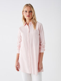 Женская рубашка-туника в клетку с длинным рукавом LCWAIKIKI Classic, розовый плед