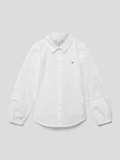 Блузка-рубашка с пришивной этикеткой Tommy Hilfiger, белый