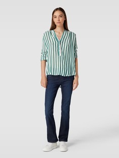 Блузка-рубашка с полосатым узором Montego, темно-зеленый